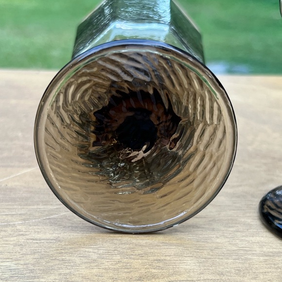 Vintage Libbey MCM Wine Glasses Goblets Tawny Brown Tan Barware set of - Picture 4 of 7